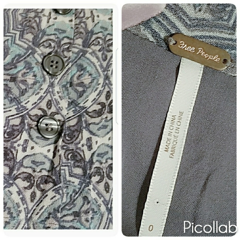 Free People Purple/Blue Pleated Mini-skirt - Picture 3 of 4